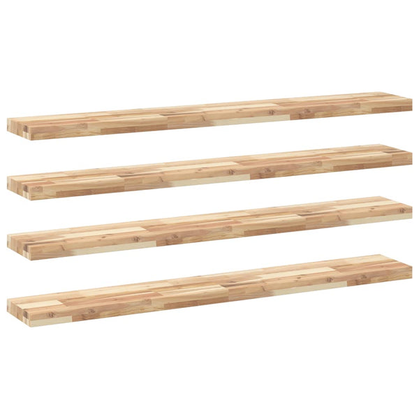 Akazie Schweberegale 140cm, 4er Set