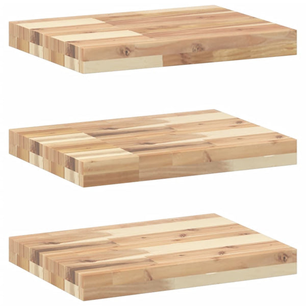 Akazie Massivholz Schweberegale 60cm 3er Set