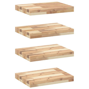 Schweberegale Akazie Massivholz 60x30cm 4er Set