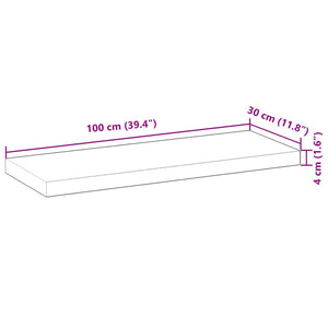 Akazie Schweberegale 3er Set, 100 cm