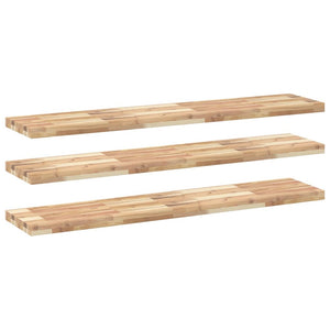 Akazie Schweberegale 3er Set, 120 cm