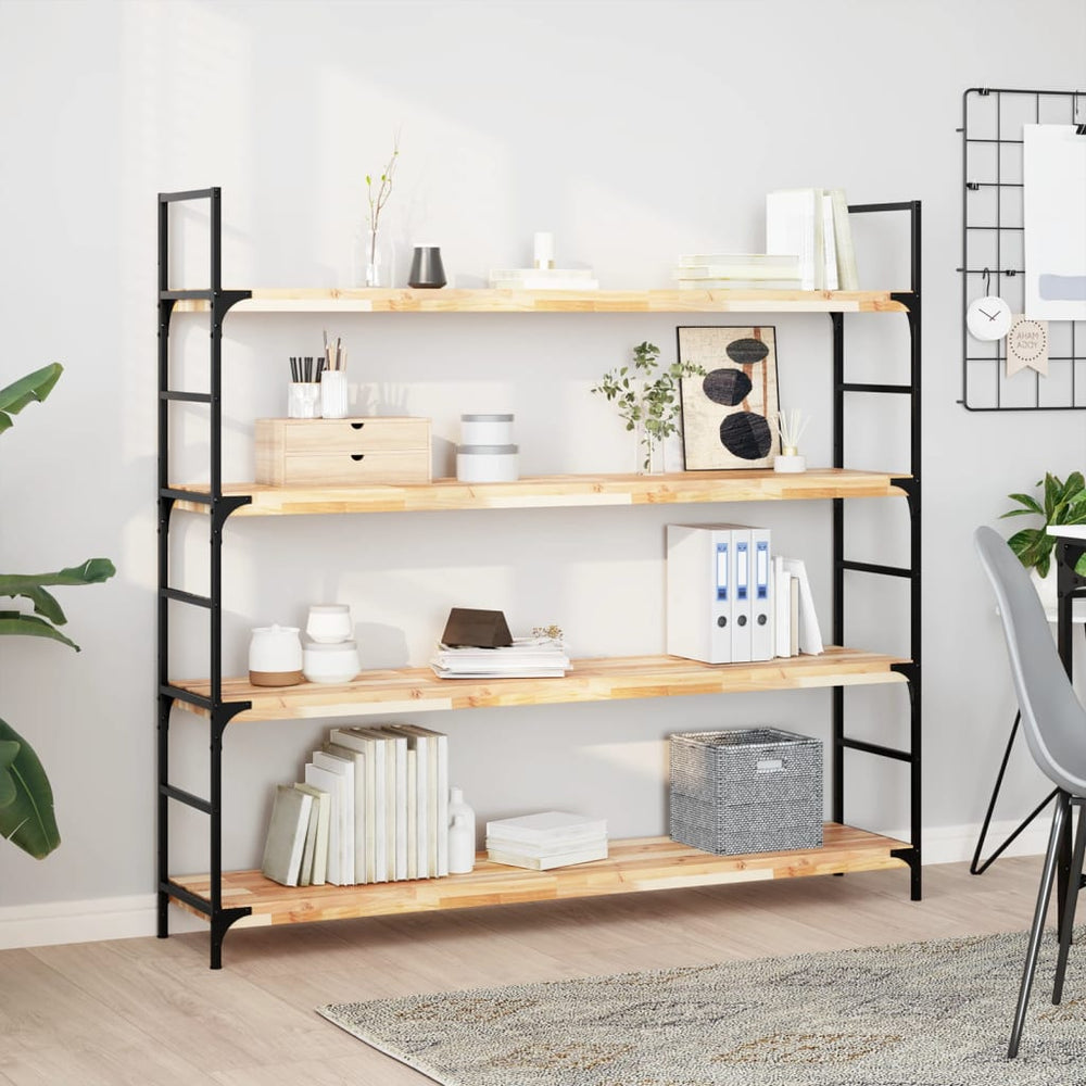 Akazie Schweberegale 140 cm, 4er Set