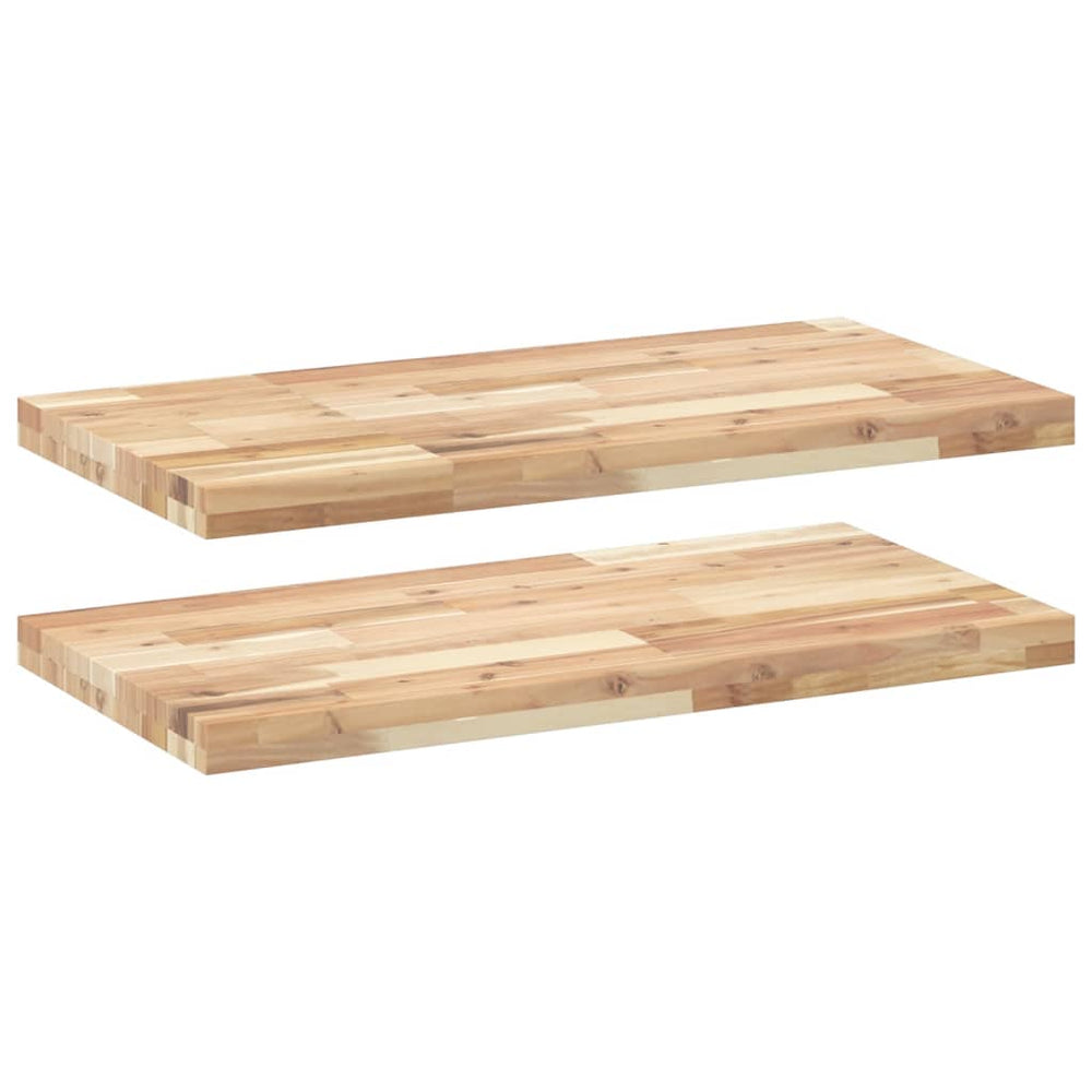 Schweberegale 60x40 Akazie Massivholz 2er Set