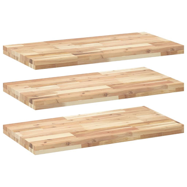 Akazie Massivholz Schweberegale 100cm 3er Set