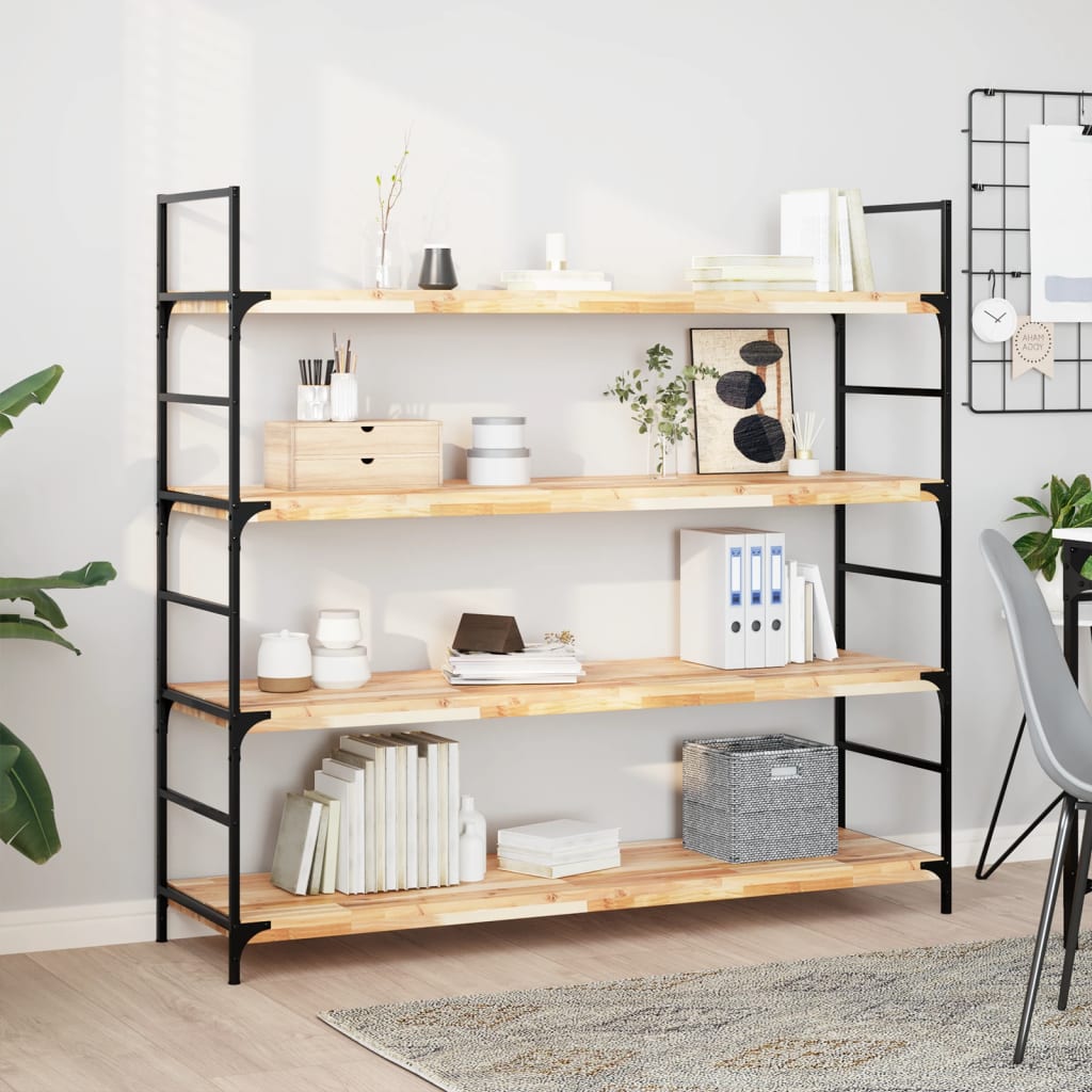Massivholz Schweberegale, 3er Set, 140 cm