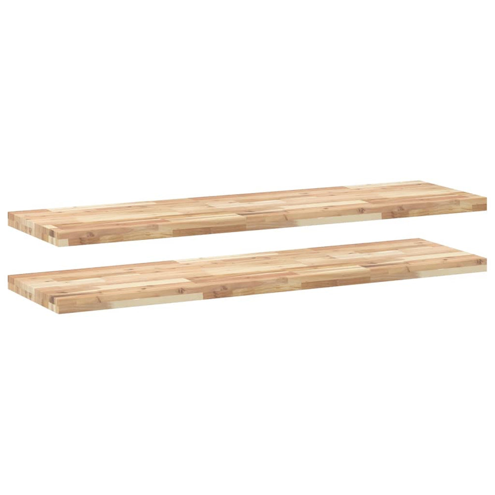 vidaXL Étagères flottantes 2 pcs 160x40x4 cm Bois d'acacia massif non traité