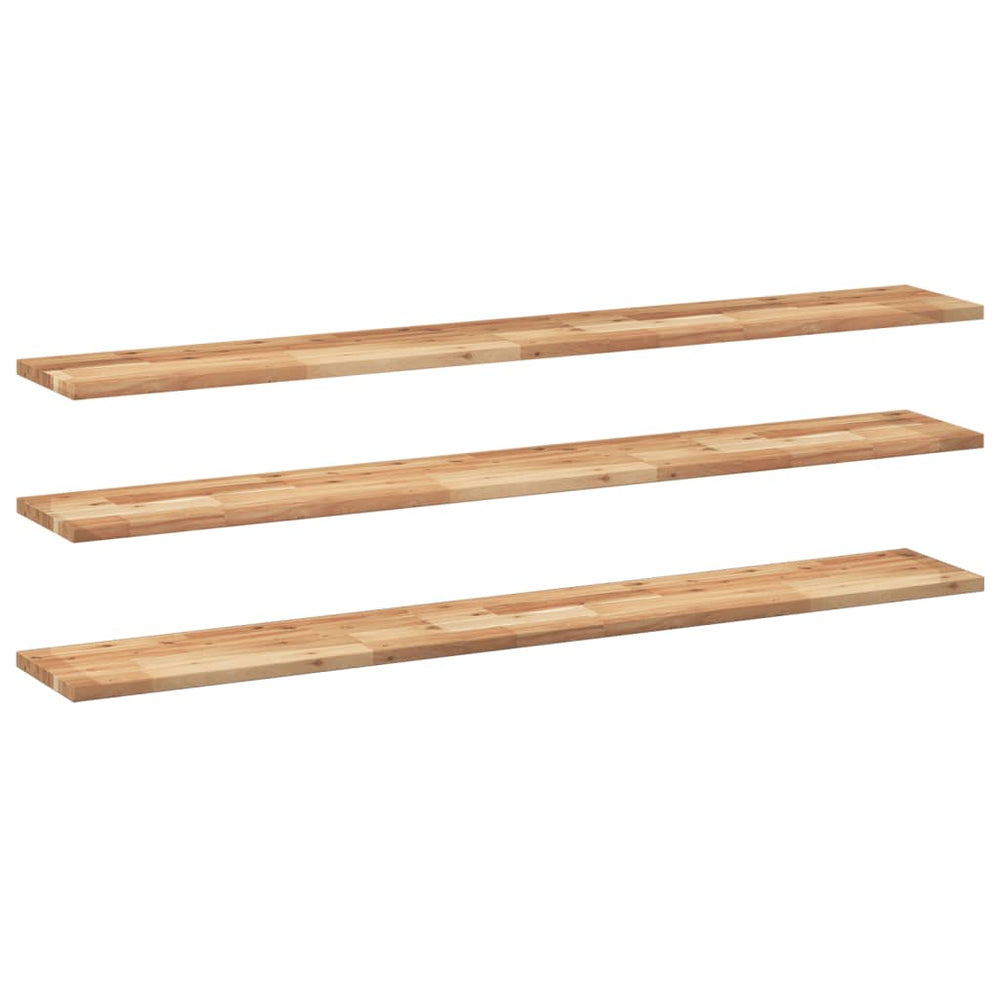 vidaXL Étagères murales 3 pcs 120x20x2 cm Bois d'acacia massif traité à l'huile