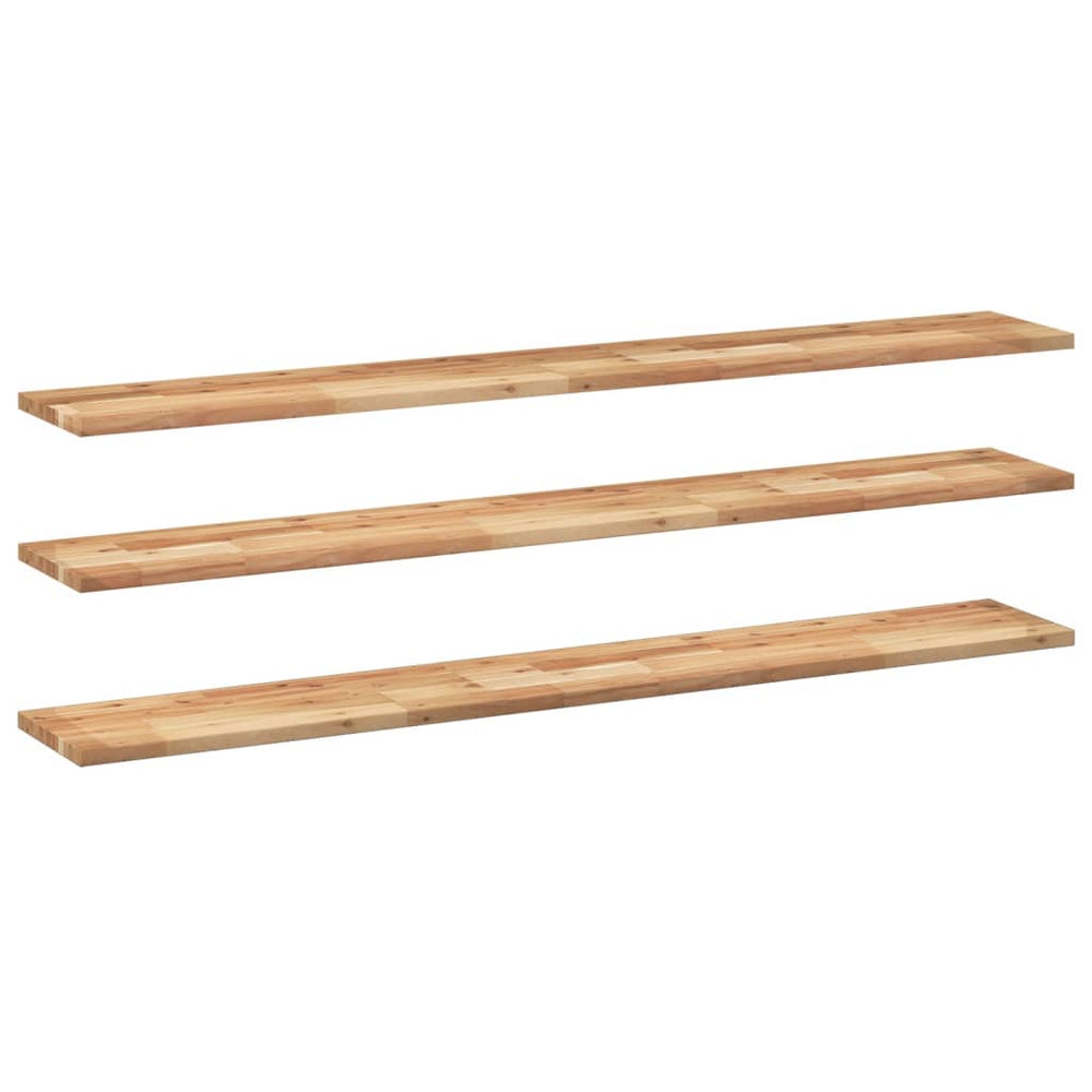 vidaXL Étagères murales 3 pcs 160x20x2 cm Bois d'acacia massif Huilé