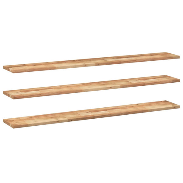 Akazie Schweberegale 160 cm, 3er Set