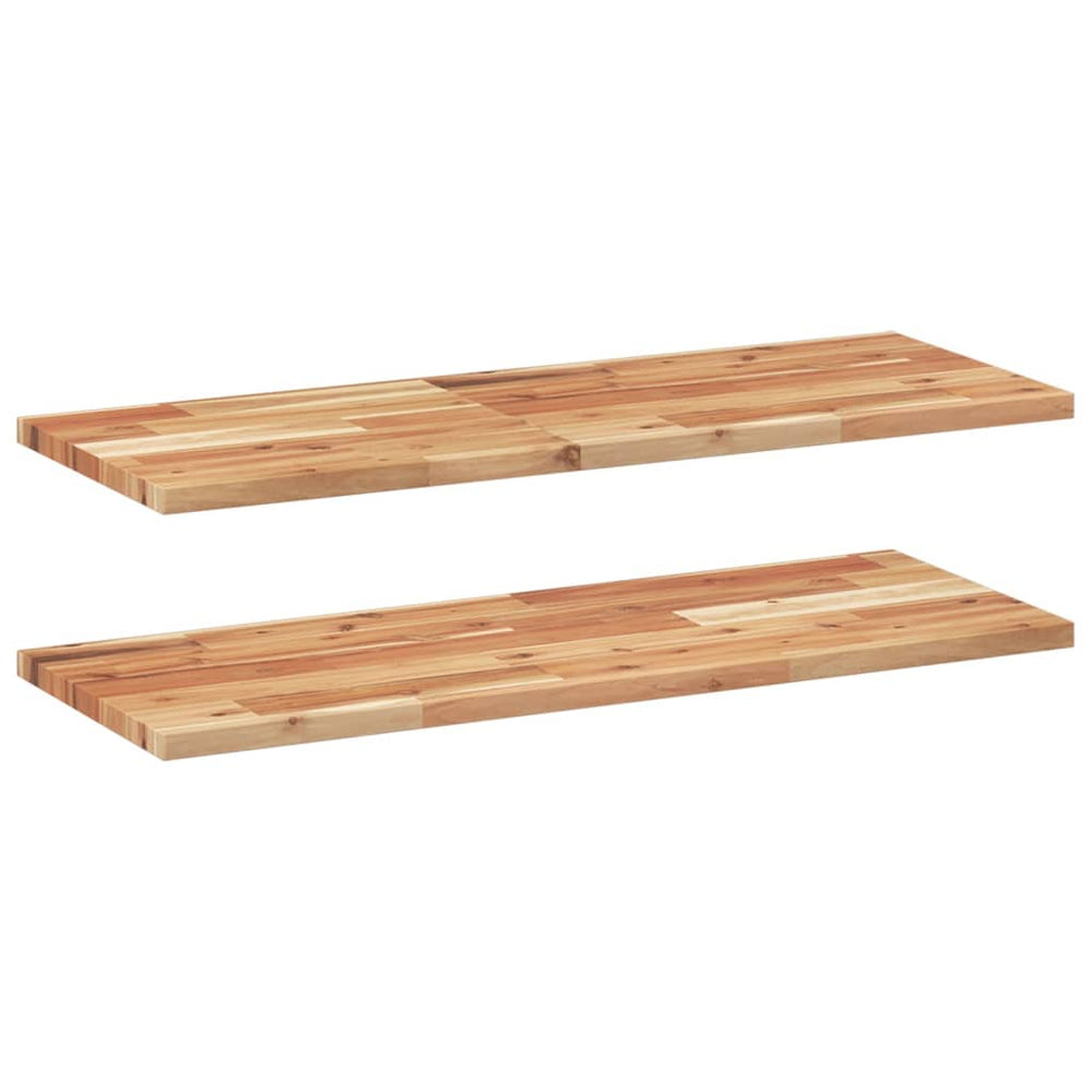 vidaXL Étagères flottantes 2 pcs 100x30x2 cm Bois d'acacia massif Traité à l'huile