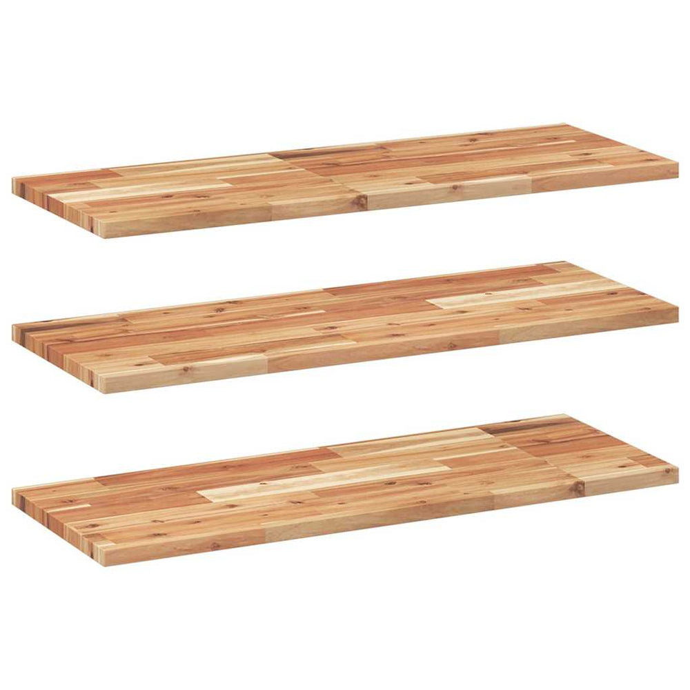 vidaXL Étagères murales 3 pcs 100x30x2 cm Bois d'acacia massif Traité à l'huile