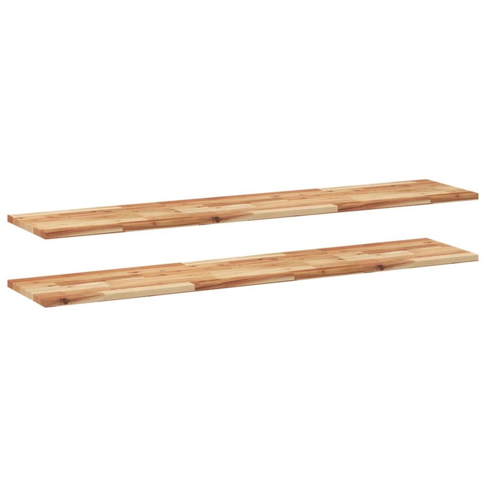 vidaXL Étagères murales flottantes 2 pcs 120x30x2 cm Bois d'acacia massif traité à l'huile