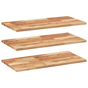 Akazie Schweberegale 80x40 cm, 3er Set