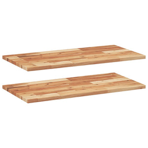 Akazie Schweberegale 100x40 cm, 2er Set