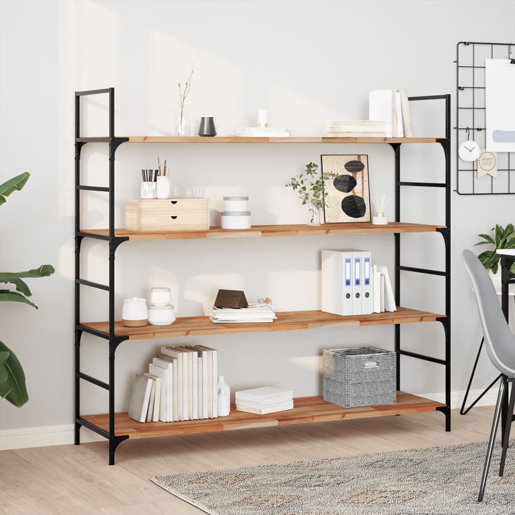Akazie Massivholz Schweberegale, 3er Set