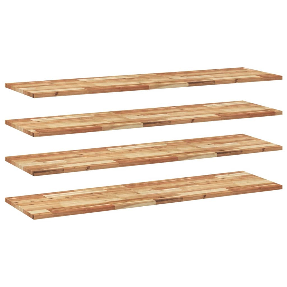vidaXL Étagères flottantes 4 pcs 120x40x2 cm Bois d'acacia massif Traité à l'huile