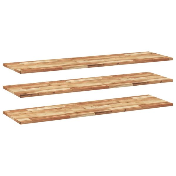 Schweberegale 160 cm Akazie Massivholz 3er Set