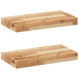 Schweberegale 60x20 Akazie Massivholz 2er Set