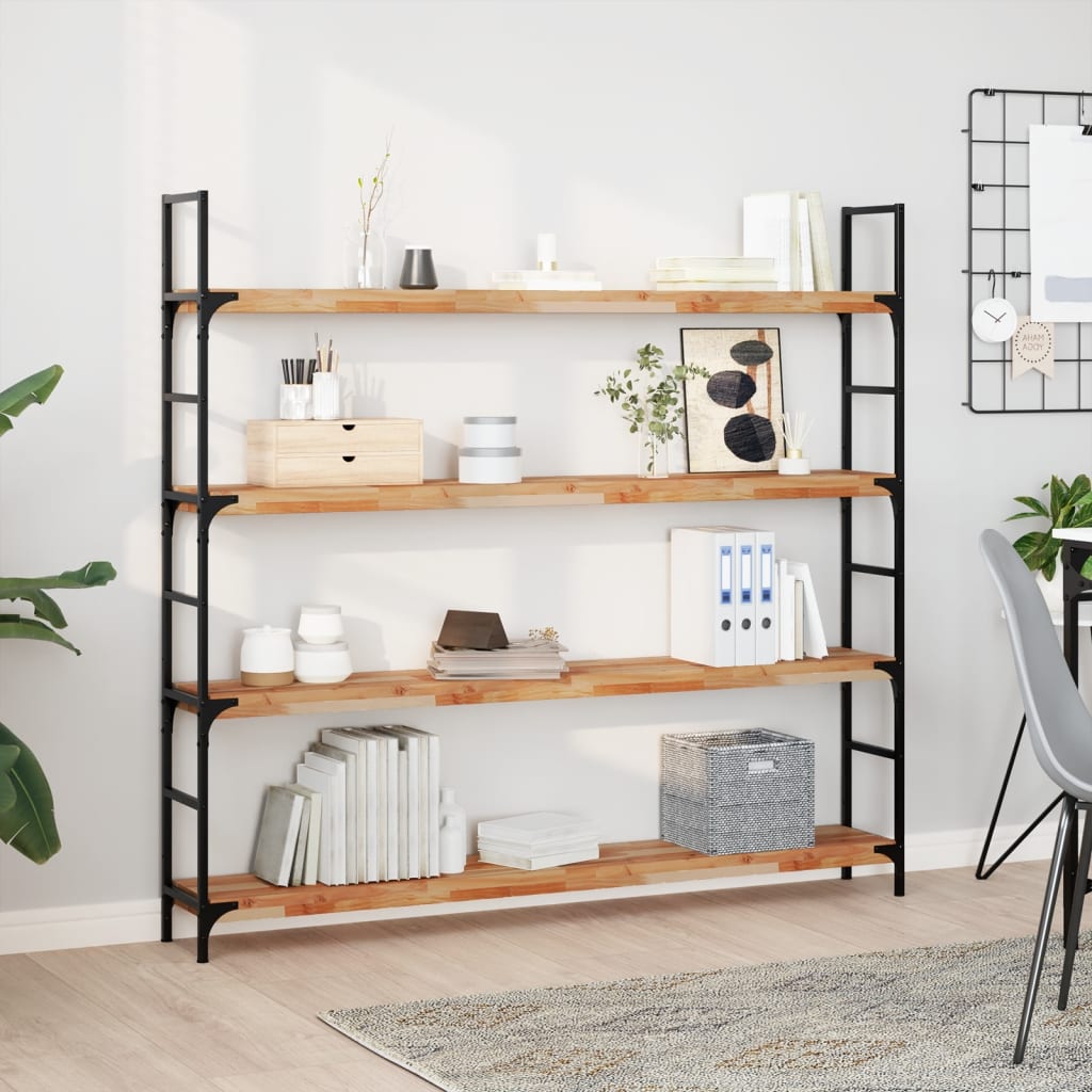 Massivholz Schweberegal Akazie 120 cm