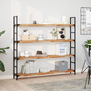 Akazie Schweberegale 120cm 2er Set