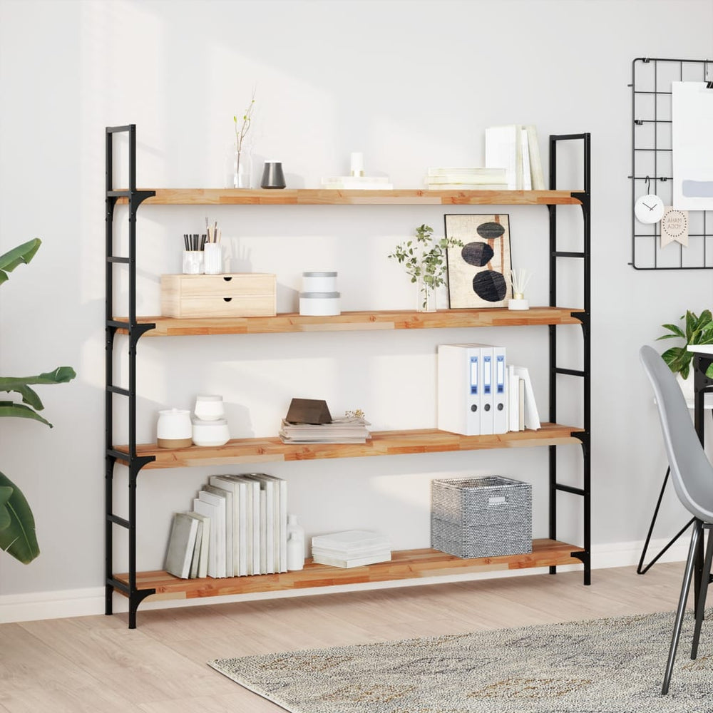 vidaXL Étagères flottantes 4 pcs 120x20x4 cm Bois d'acacia massif Traité à l'huile