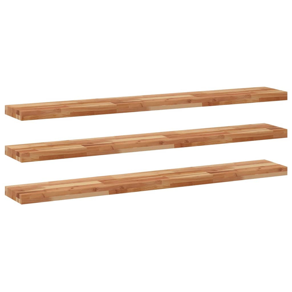 vidaXL Étagères murales 3 pcs 140x20x4 cm Bois d'acacia massif Traité à l'huile