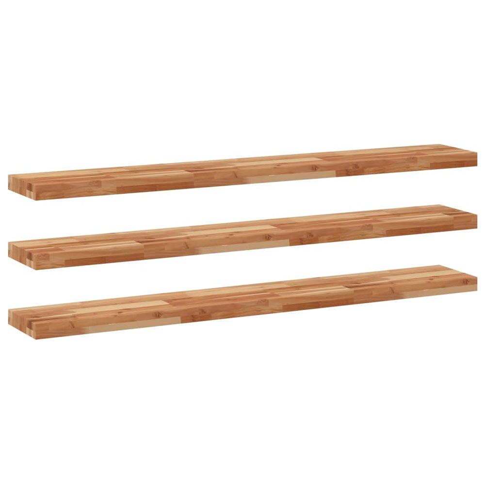 vidaXL Étagères murales 3 pcs 160x20x4 cm Bois d'acacia massif Traité à l'huile