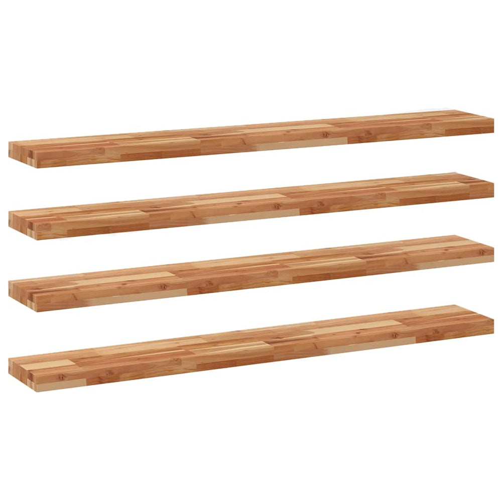 vidaXL Étagères murales 4 pcs 160x20x4 cm Bois d'acacia massif Traité à l'huile