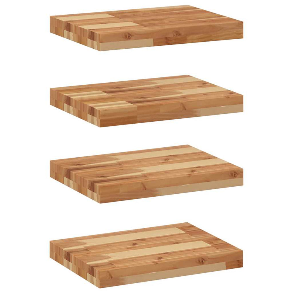 vidaXL Étagères flottantes 4 pcs 40x30x4 cm Bois d'acacia massif Traité à l'huile