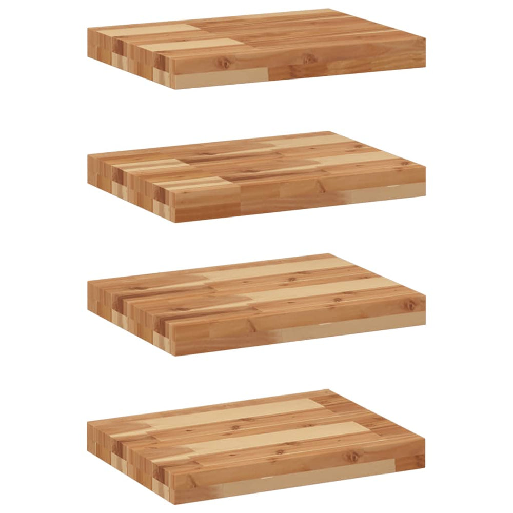 vidaXL Étagères flottantes 4 pcs 60x30x4 cm Bois d'acacia massif Traité à l'huile