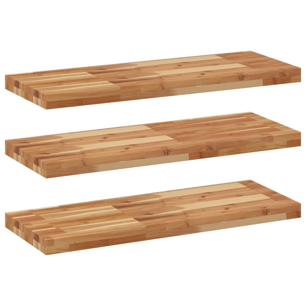 vidaXL Étagères murales 3 pcs 80x30x4 cm Bois d'acacia massif traité à l'huile