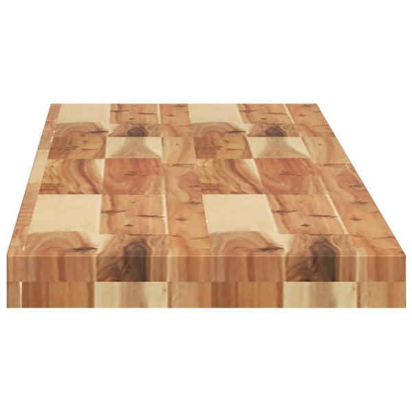 Akazie Massivholz Schweberegale, 160cm, 2er Set