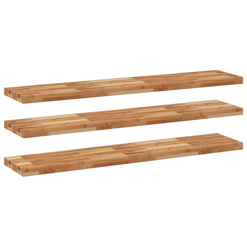 vidaXL Étagères murales 3 pcs 160x30x4 cm Bois d'acacia massif Traité à l'huile