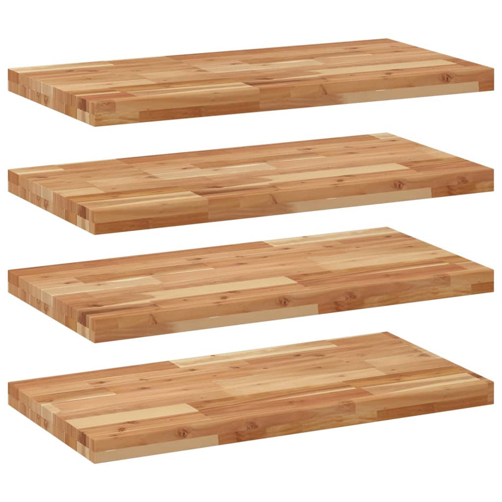 vidaXL Étagères flottantes 4 pcs 60x40x4 cm Bois d'acacia massif Traité à l'huile