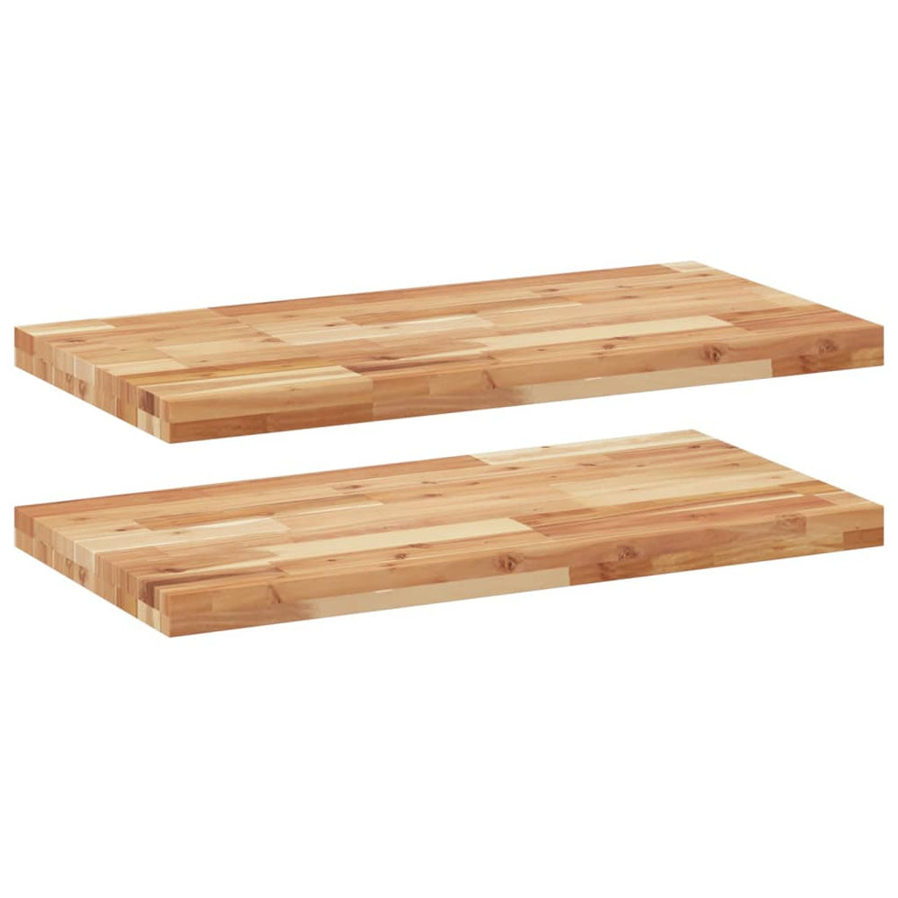 vidaXL Étagères murales flottantes 2 pcs 80x40x4 cm Bois d'acacia massif traité à l'huile