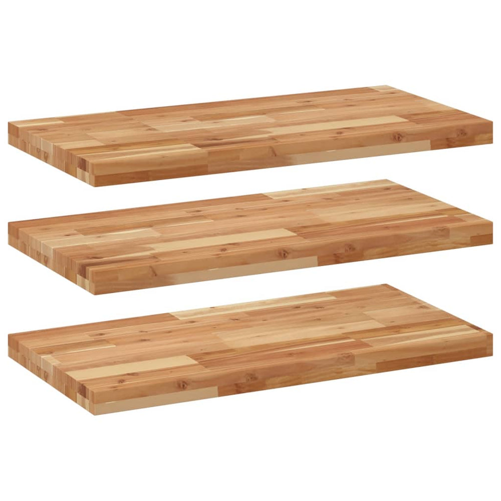 vidaXL Étagères murales 3 pcs 80x40x4 cm Bois d'acacia massif Traité à l'huile