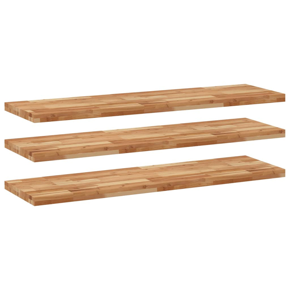 vidaXL Étagères murales 3 pcs 120x40x4 cm Bois d'acacia massif Traité à l'huile