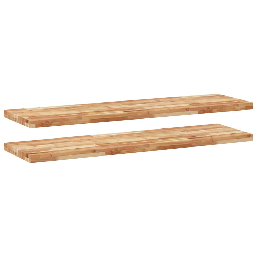 vidaXL Étagères flottantes 2 pcs 140x40x4 cm Bois d'acacia massif Traité à l'huile