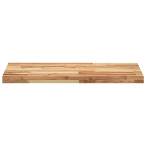 Akazie Massivholz Schweberegale 140 cm, 2er-Set