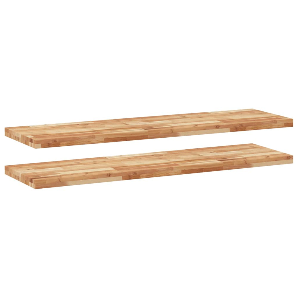 vidaXL Étagères flottantes 2 pcs 160x40x4 cm Bois d'acacia massif Traité à l'huile