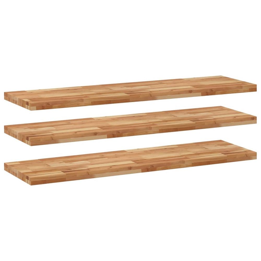 vidaXL Étagères murales 3 pcs 160x40x4 cm Bois d'acacia massif Traité à l'huile