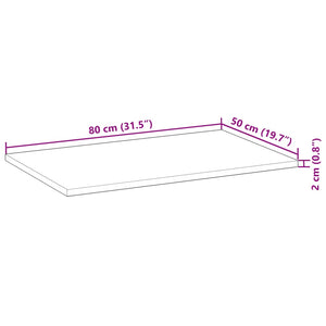 Waschtischplatte Akazie 80x50 cm Massivholz