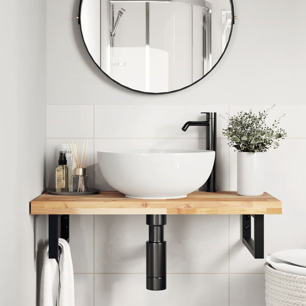 Waschtischplatte Akazie 80x40 cm Massivholz