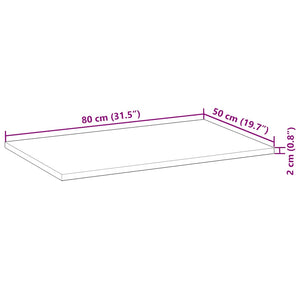 Akazie Schreibtischplatte Massivholz 80x50 cm
