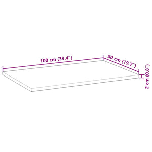 Massivholz Akazie Schreibtischplatte 100x50 cm