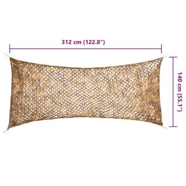 Tarnnetz 312x140 cm Sandfarbe mit Tasche