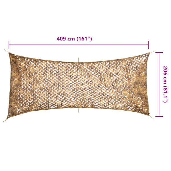 Tarnnetz 409x206 cm Sandfarbe mit Tasche