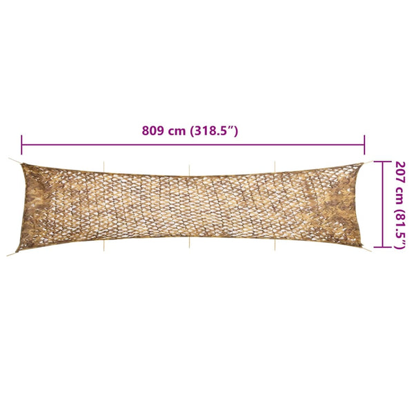 Sandfarbenes Tarnnetz 809x207 cm mit Tasche