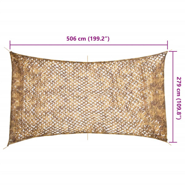 Tarnnetz 506x279 cm Sandfarbe mit Tasche