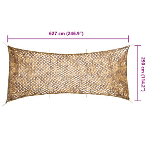 Tarnnetz 627x290 cm Sandfarbe mit Tasche